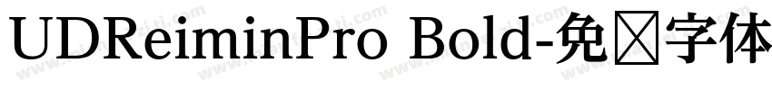 UDReiminPro Bold字体转换
